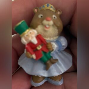 Vintage 1995 Hallmark Merry Miniatures Squirrel Princess with Nutcracker Toy
